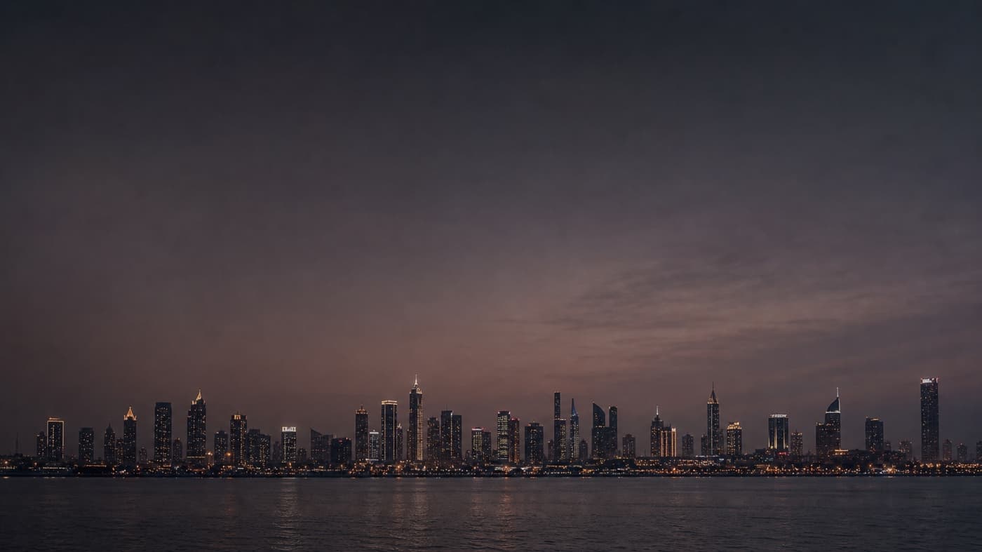 أفق دبي عند الغروب