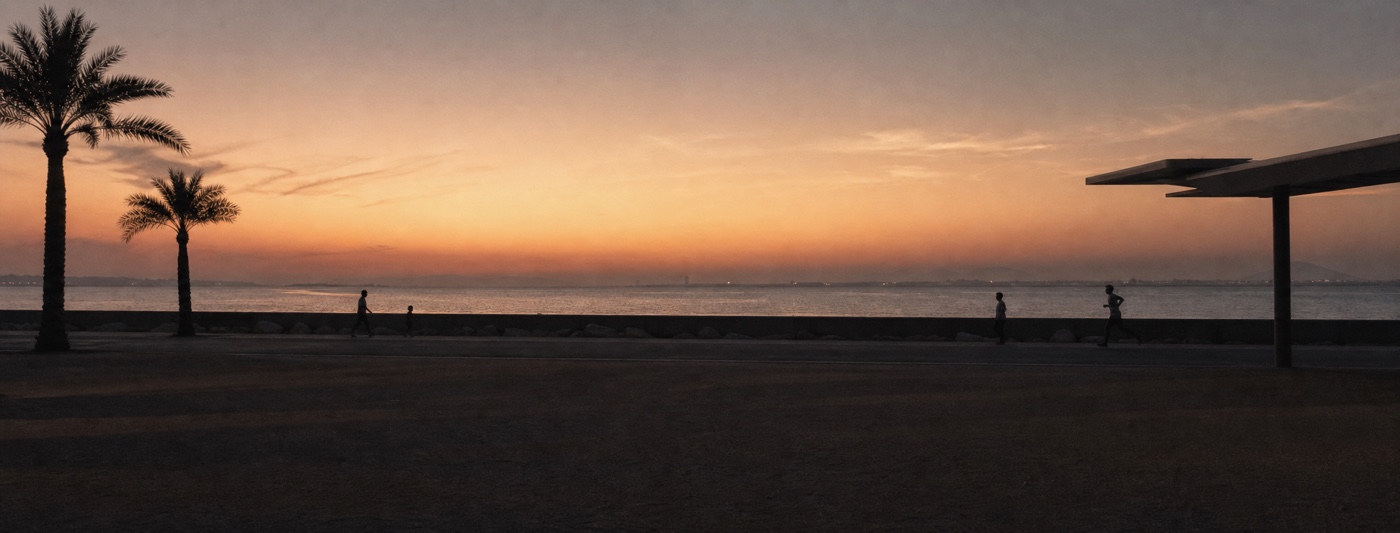 Sunset over Jumeirah beach in Dubai